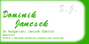 dominik jancsek business card